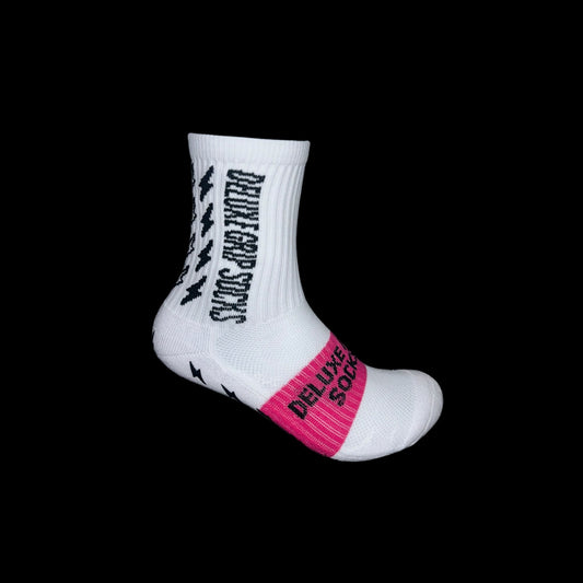 Junior Deluxe Grip Socks V2 White